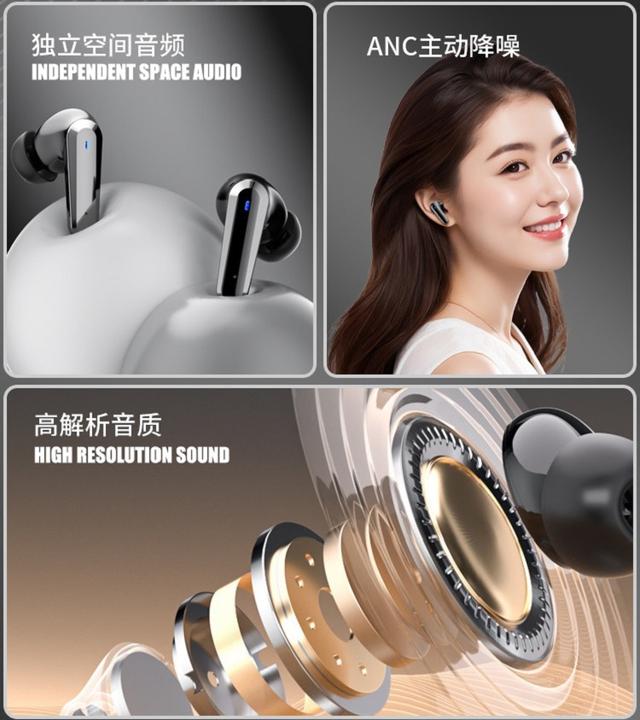 BT5.4 Q30 Multi Functional Touch Screen Wireless Earphpne With Digital Display Active Noise Cancelling Tws Wireless Earbuds Made in China Factory Manufacturer