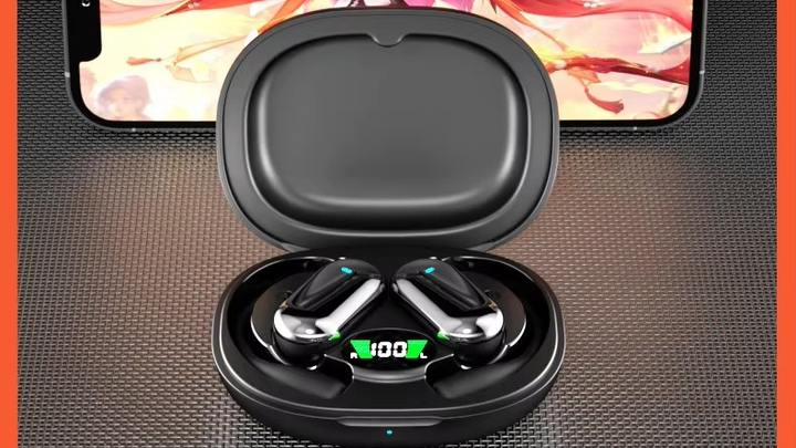 BT5.4 Touch Screen Charging Case Wireless Earphone ENC Earbuds BT 5.4 Open-Ear TWS Earphones Christmas Gifts 2024 Factory-Owned Wholesale Bulk Orders