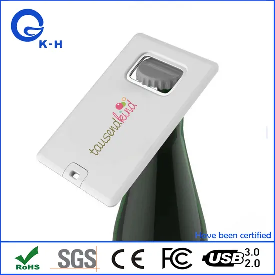 Credit Card Shaped Pen Drive with Bottle Opener Function