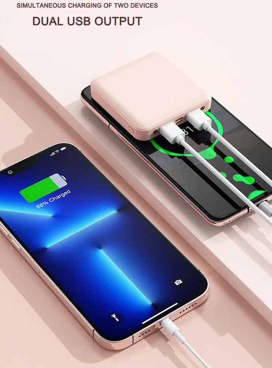 Custom Logo Small Pocket Ultra Slim Mobile Type C Powerbank Usb Portable Charger Battery Pack 10000mah Mini Power Bank for Phone Customized Manufacturing
