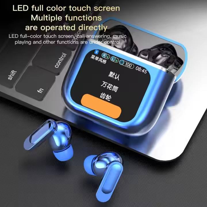 ENC Earphone Waterproof Digital Display LCD Screen Touch Control Earbuds In Ear Gaming Wireless Earbuds Earphone Export-Oriented Factory Custom Solutions