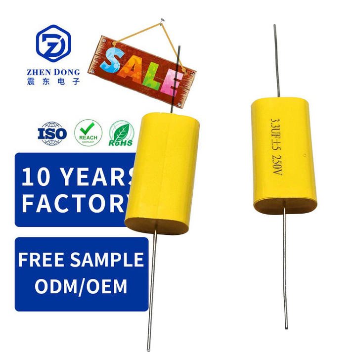 Frequency Division Tweeter Non-polar Capacitor Axial 3.3uf 250V Film Capacitors Axial Capacitor Crossover Wholesale Bulk Supply Distributor