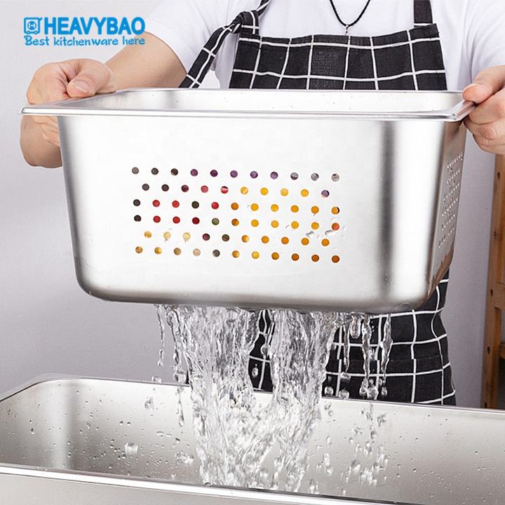 Heavybao Factory Wholesale Superior Quality Stainless Steel Perforated GN Pans Gastronorm Pan Manufacturing Solutions