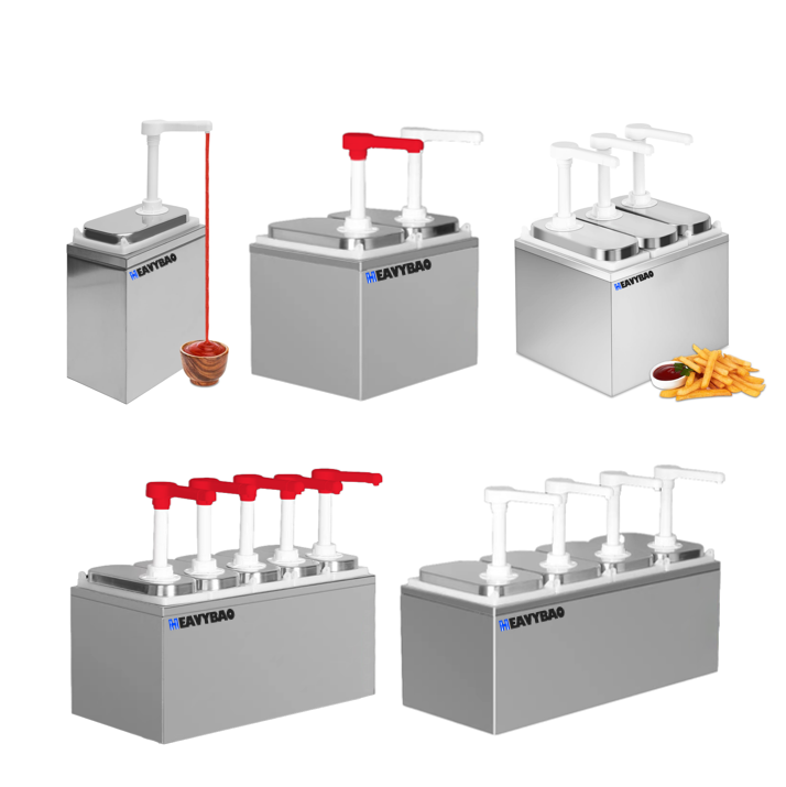 Heavybao Fast Food Sauce Dispenser for Ketchup Oil Tomato Soy-New Plastic Pizza Burger Pump for Hotels and Restaurants Made in China Factory Manufacturer