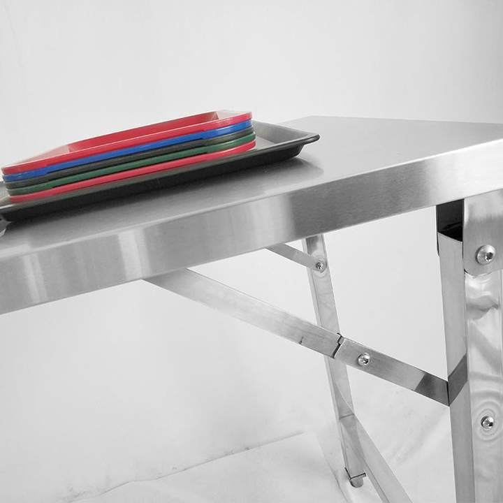 Heavybao Foldable Space Saving Stainless Steel Work Table without backsplash Bulk Supply