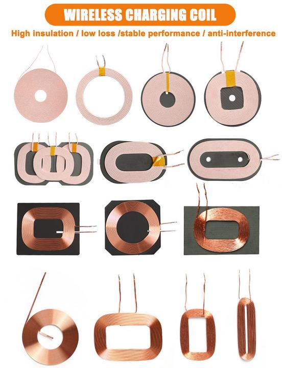 Inductor coil 15W Wireless Charging coils 50*5.3*1.0mm Round Shielding for Mobile Phone Charger induction coil Manufacturing and Export Efficiency