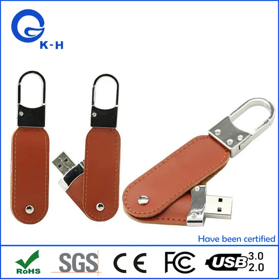 Leather USB 2.0 3.0 Flash 8GB 16GB Pendrive Gift