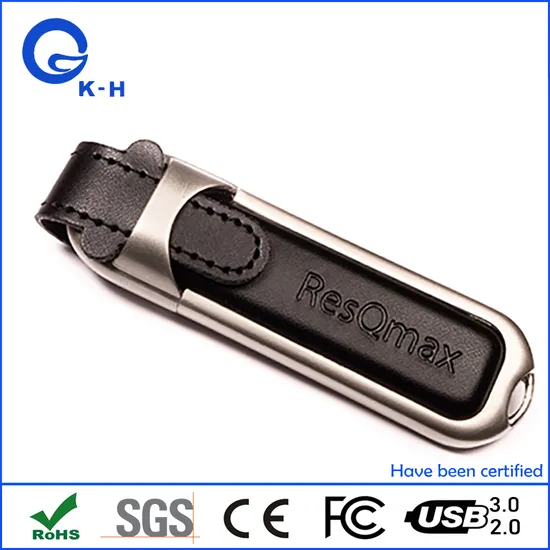 Leather USB Flash Pendrive Thumb Drive as Promotional Gift