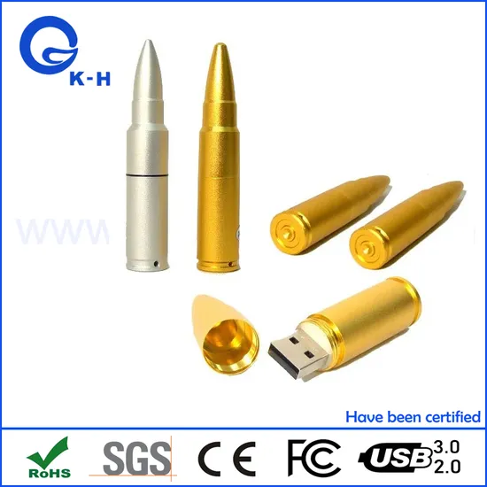 Metal Bullet Shaped USB Flash Disk 4GB 8GB 16GB