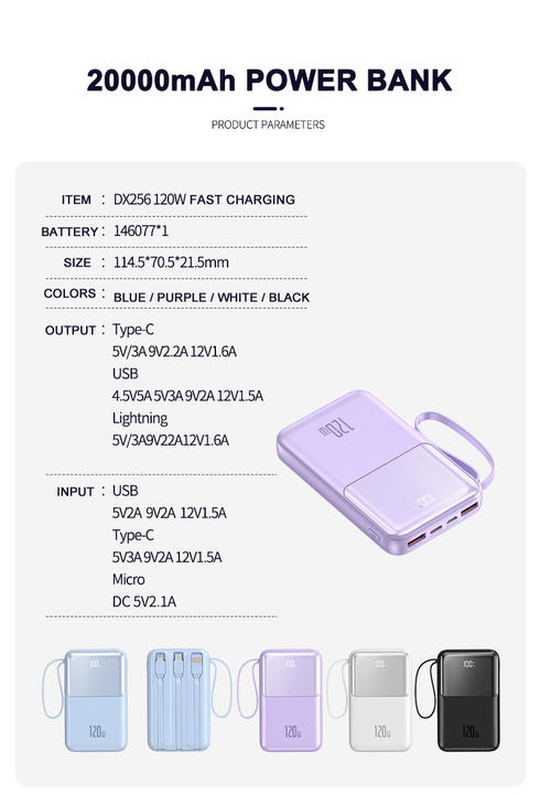 Mobile Power Bank 20000mah Type C Micro Phone Interface Promotional Gift Power Bank 10000 mah Phone Power Bank Wholesale Supplier
