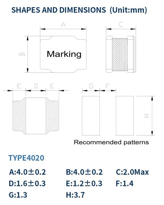 OEM Shielded SMD Power Inductor NR4020 4*4*2mm 1.0uh 2.2uh 68uh 82uh 100uh NR Type Shielded SMD Power Inductors For LED Lighting Export Manufacturing Operations