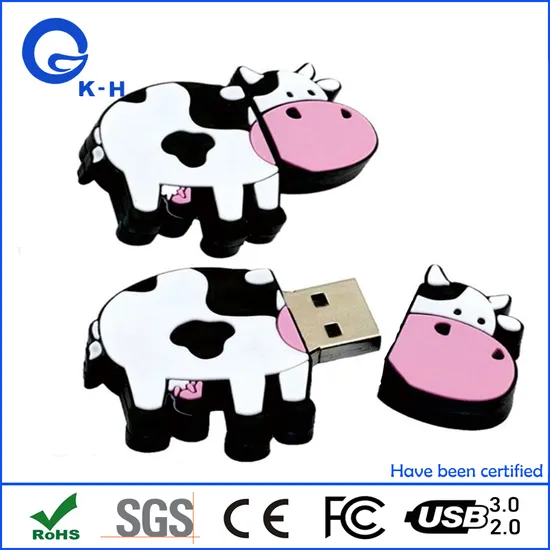 PVC Cow Shape with Custom Logo USB Flash Disk