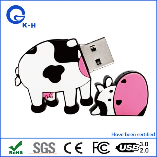 PVC Cow Shape with Custom Logo USB Flash Disk