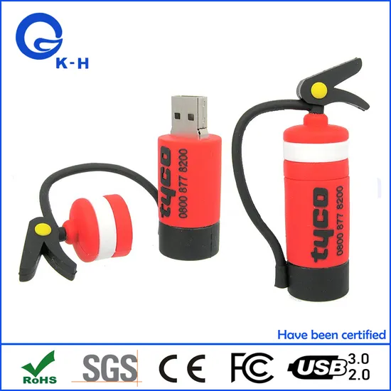 PVC Fire Extinguisher USB Flash Disk for Gift