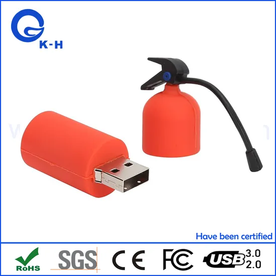 PVC Fire Extinguisher USB Flash Disk for Gift