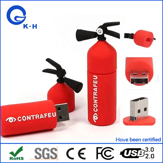 PVC Fire Extinguisher USB Flash Disk for Gift