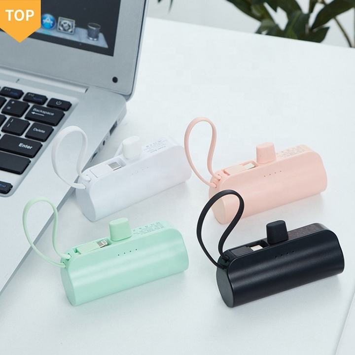 Phone Holder Mini Power Bank 5000Mah Portable Charger Type C In & Output Mobile Phone External Battery Powerbank For Iphone Manufacturing Solutions Production
