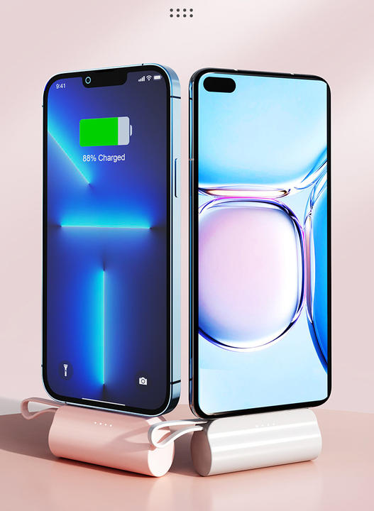 Phone Holder Mini Power Bank 5000Mah Portable Charger Type C In & Output Mobile Phone External Battery Powerbank For Iphone Manufacturing Solutions Production