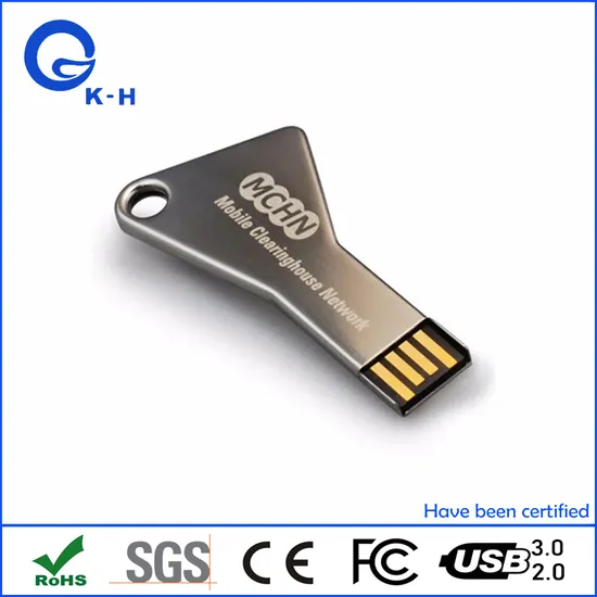 Portable Metal Triangle Key Shape USB Flash Disk