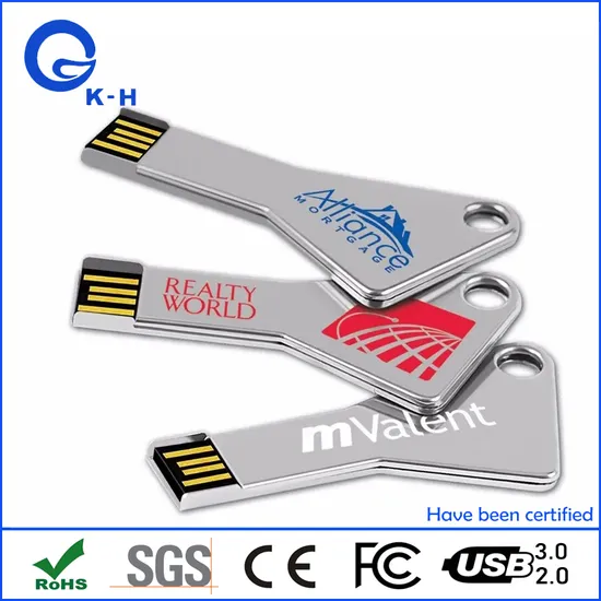 Portable Metal Triangle Key Shape USB Flash Disk