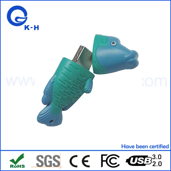 Sea Fish PVC Material USB Flash Memory Driver