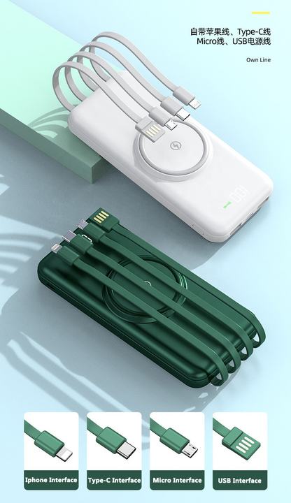 Slim Mini Fast Charger Wireless Power Bank 20000mAh Powerbank 10000mah With Custom Logo Private Label Manufacturing Bulk Orders