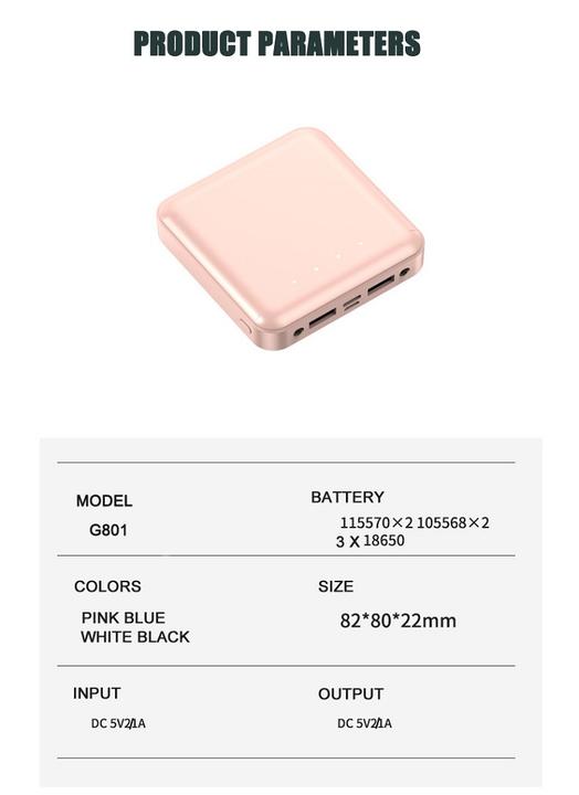 Super Mini Portable Power Bank 5W Rohs 4000mah/6000mah/10000mah Outdoor Pocket Power Bank For Gift Box/Promotion Direct Wholesale