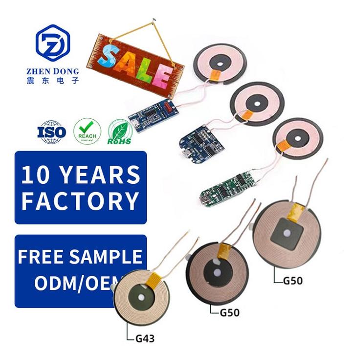 Wireless Transmitter Coil Qi Transmitter Coil Receiver Universal Charging Inductor Coil Rapid Production Solutions Trade