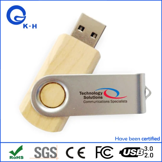 Wooden Twist USB 2.0 Flash Memory Stick 16GB