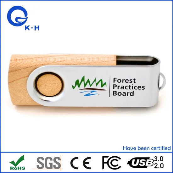 Wooden Twist USB 2.0 Flash Memory Stick 16GB