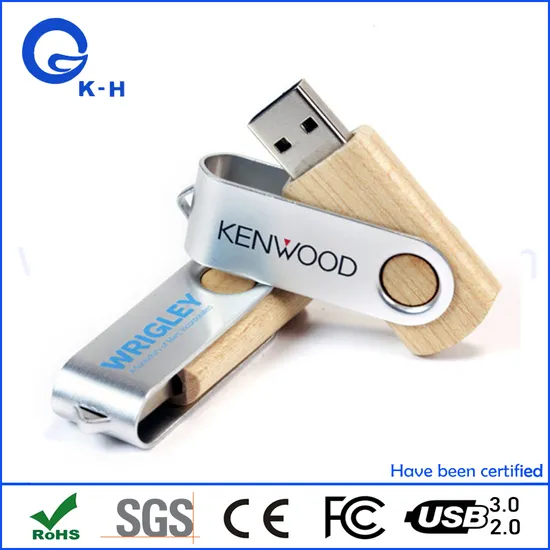 Wooden Twist USB 2.0 Flash Memory Stick 16GB