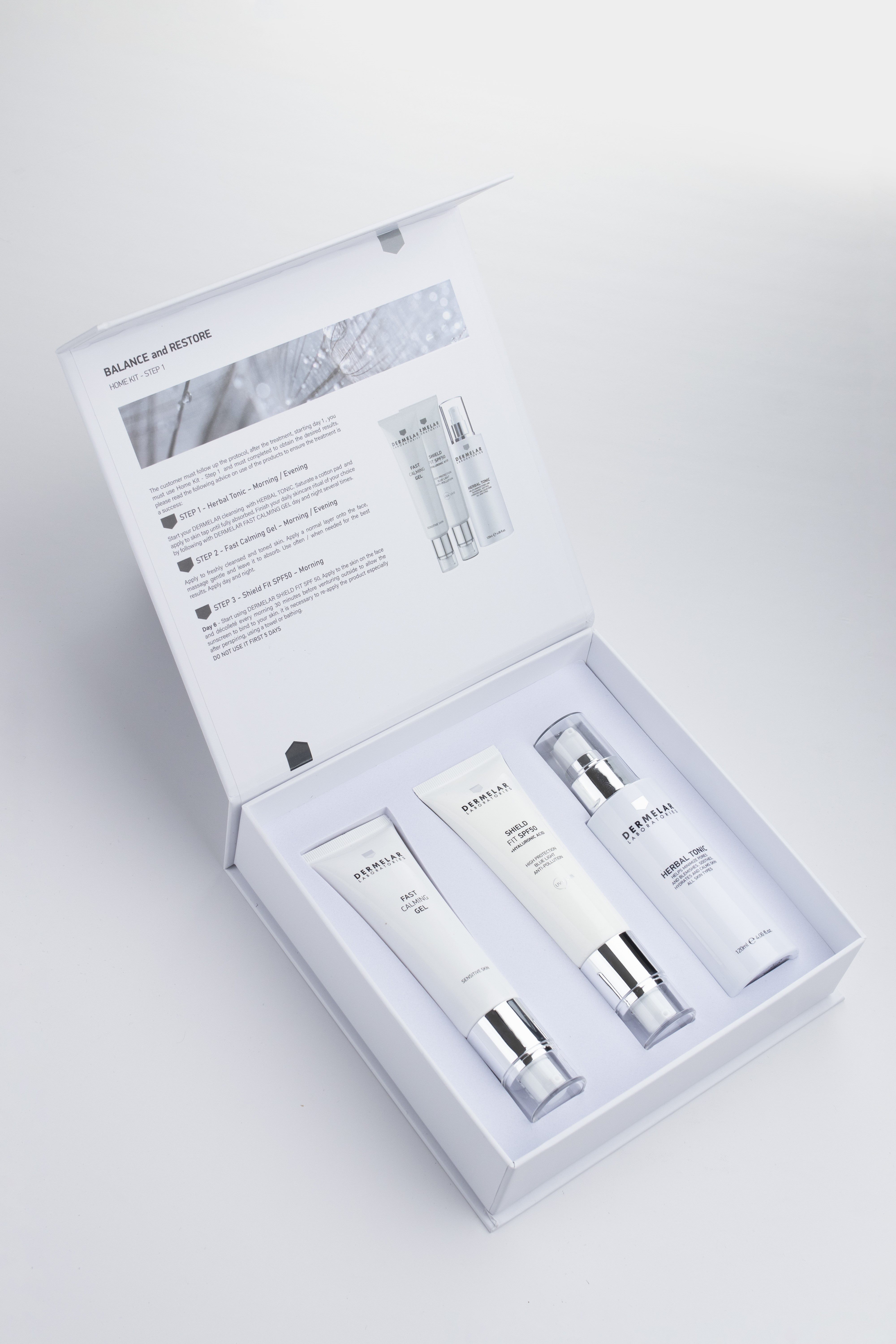 Dermelar Balance and Restore Home Kit (3 products)