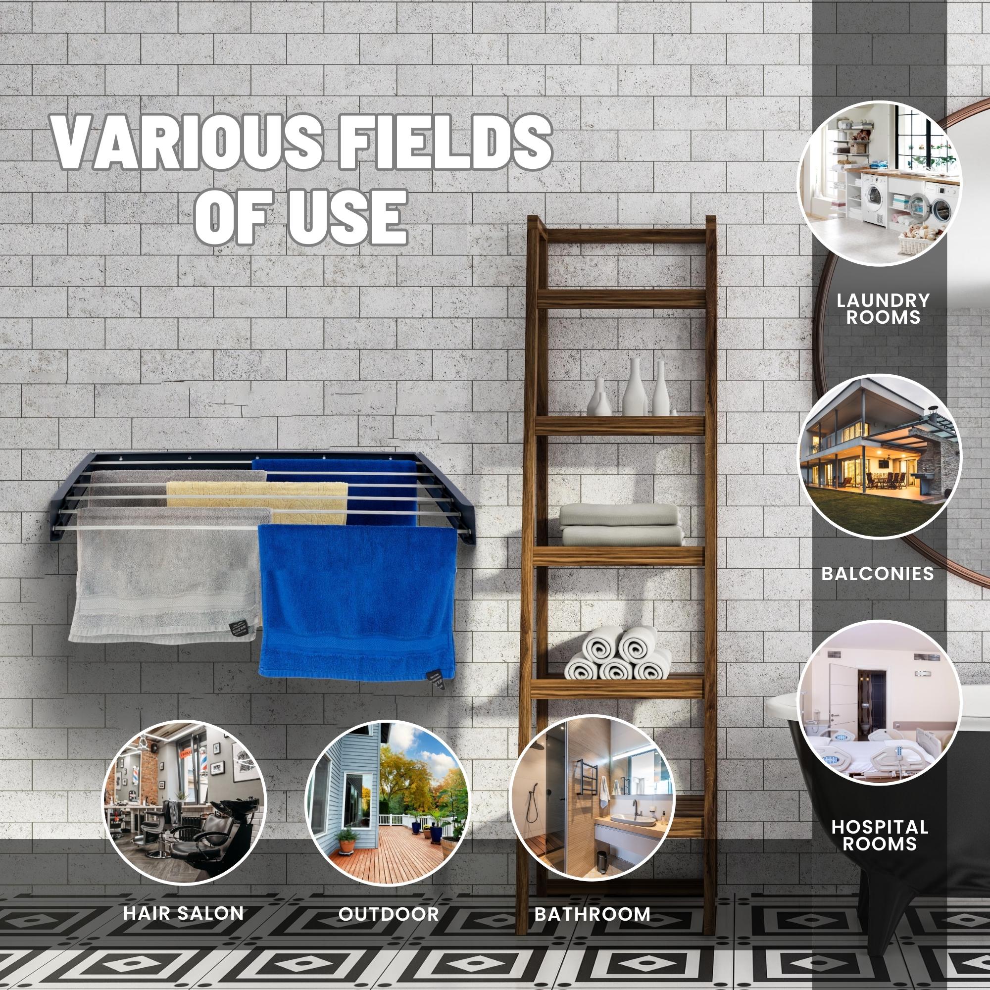 NEBU RETRACTABLE WALL MOUNTED CLOHTES DRYING RACK 40