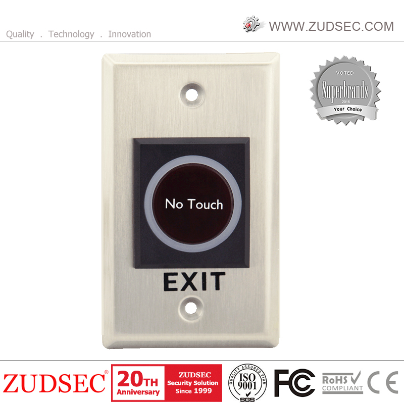 Waterproof Infrared Sensor No Touch Touchless Emergency Panic IR Sensor Push Door Release Exit Button for Access Control