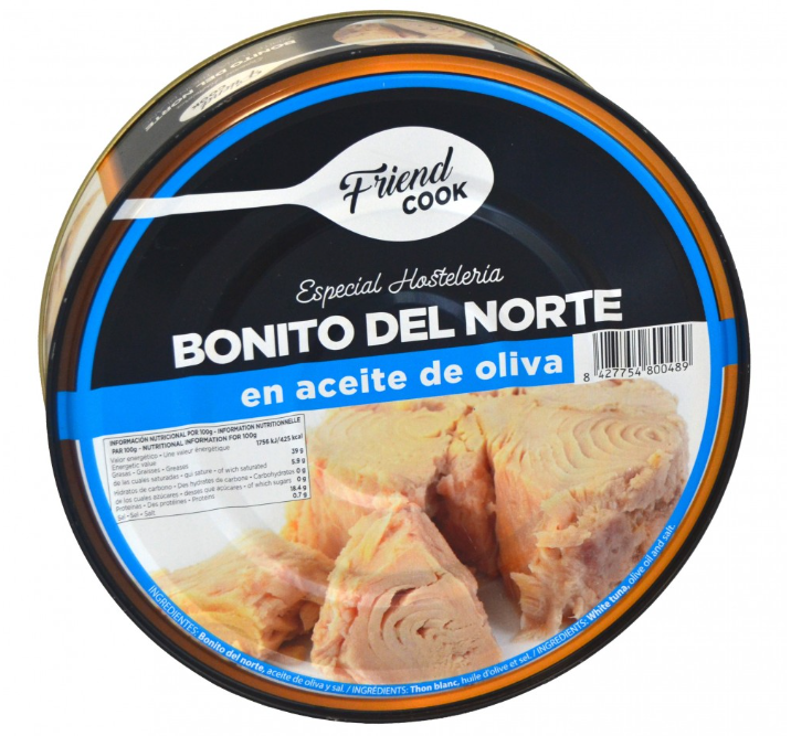 NORTHERN TUNA IN OLIVE OIL 1800 G FRIENDCOOK