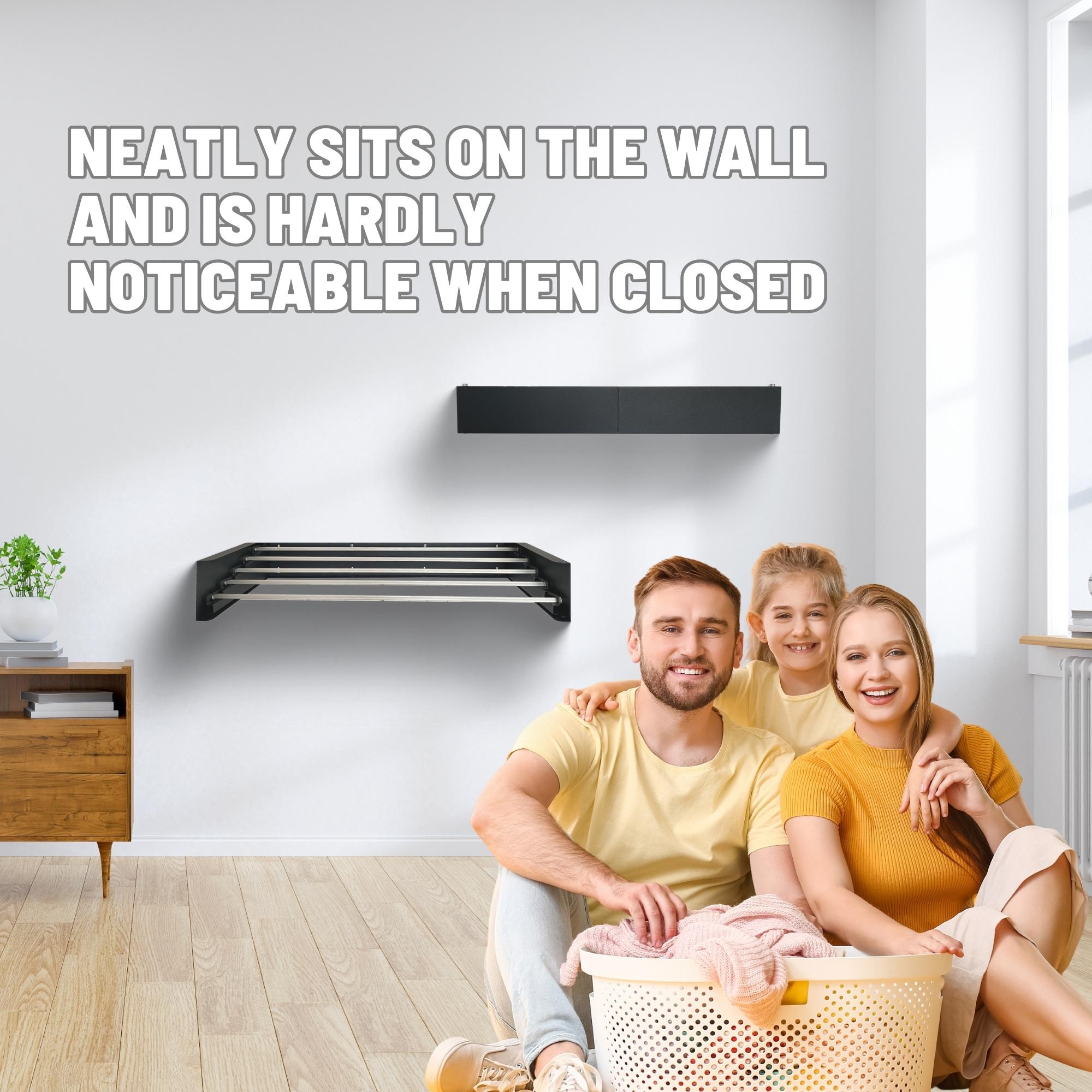 NEBU RETRACTABLE WALL MOUNTED CLOHTES DRYING RACK 28