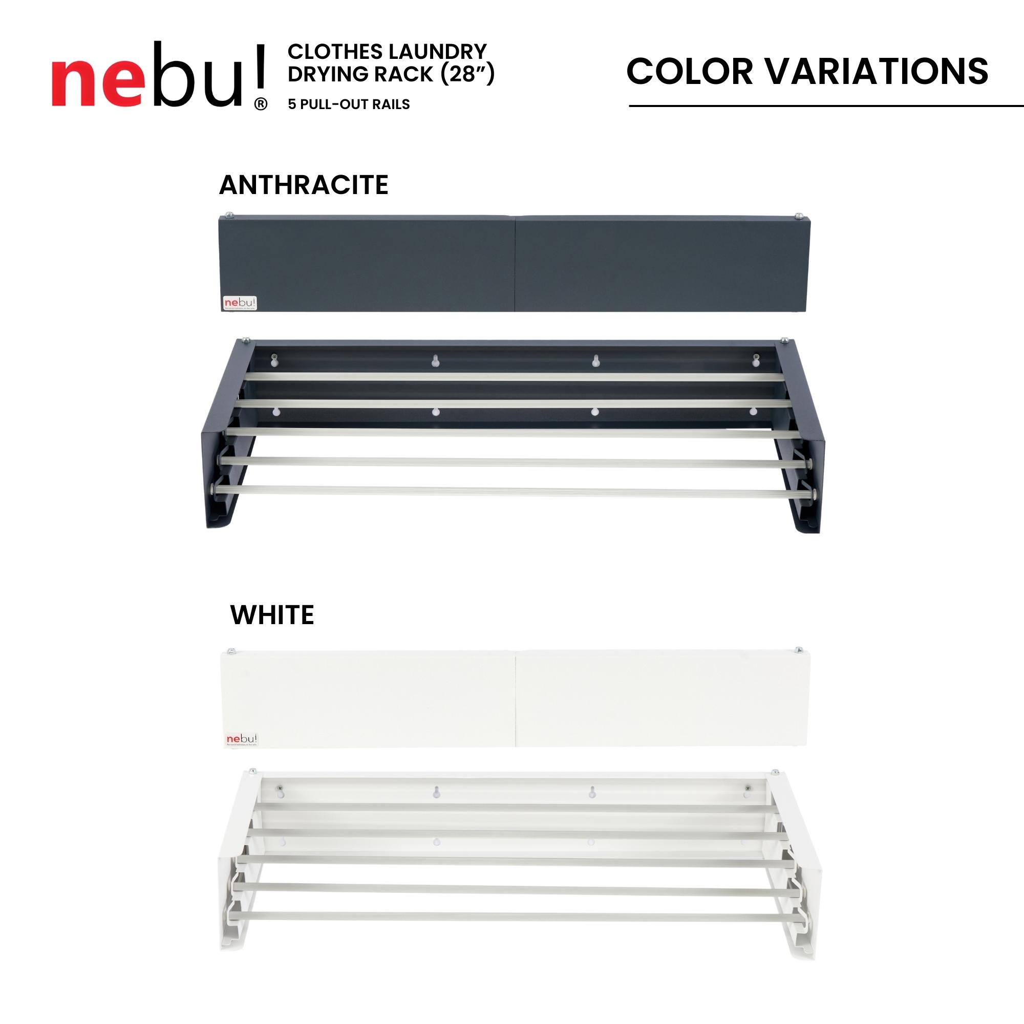NEBU RETRACTABLE WALL MOUNTED CLOHTES DRYING RACK 28